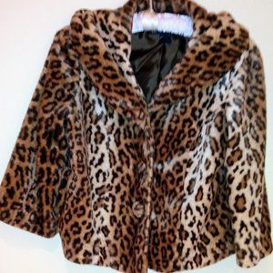 INC International Concepts leopard coat.  Size P/P in good condition, runs big.